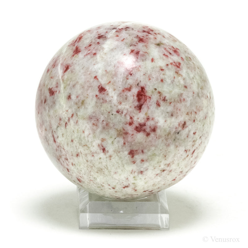 Cinnabite (Cinnabar in Scapolite) Polished Sphere from Peru | Venusrox