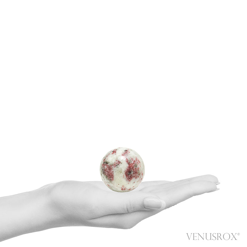 Cinnabite (Cinnabar in Scapolite) Polished Sphere from Peru | Venusrox