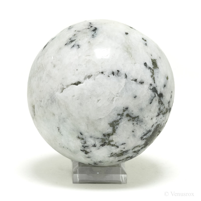 Pyrite in Quartz Polished Sphere from Peru | Venusrox