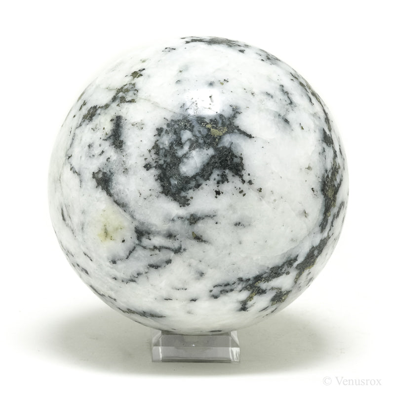 Pyrite in Quartz Polished Sphere from Peru | Venusrox