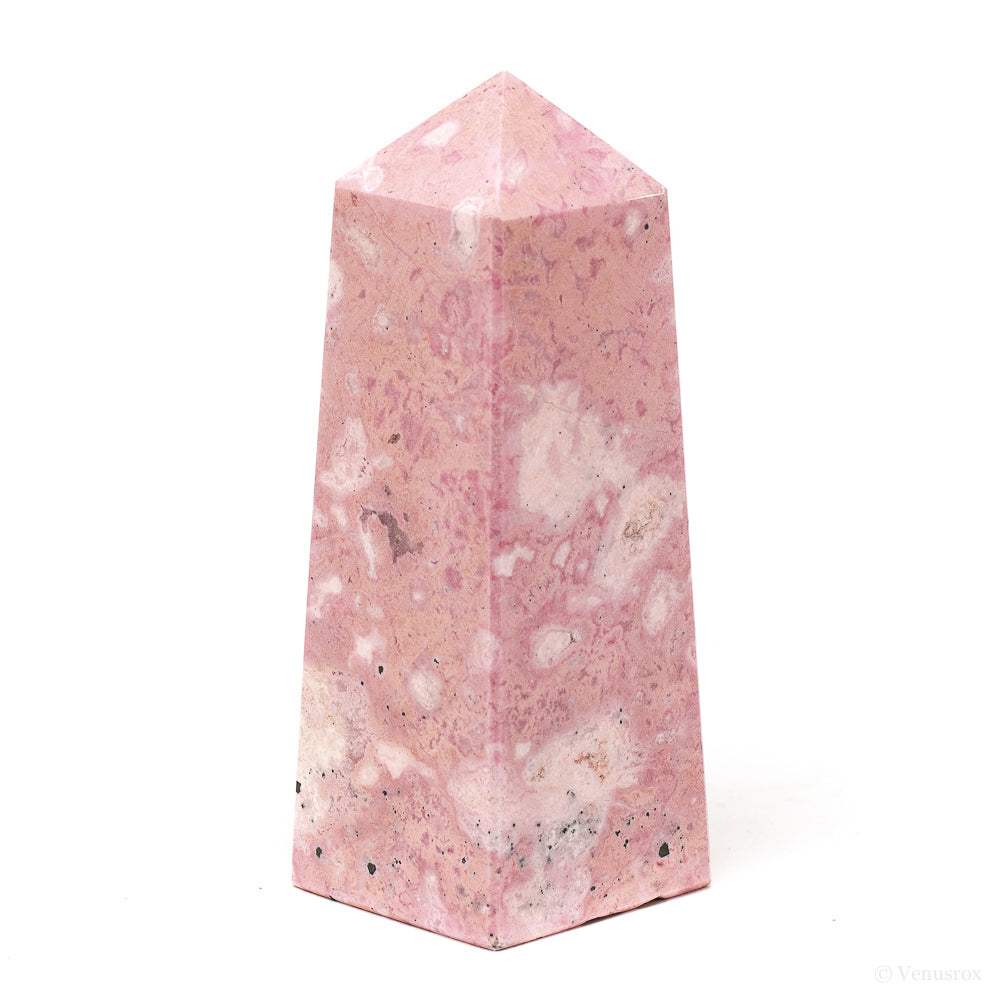 Rhodonite with Quartz Polished Point from Peru | Venusrox