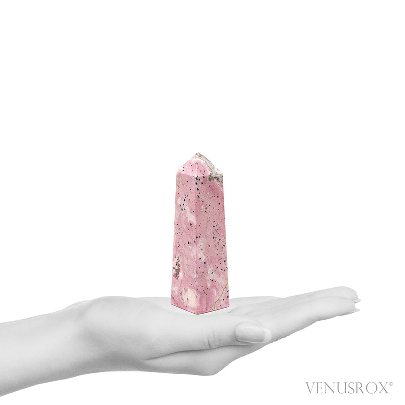 Rhodonite with Quartz Polished Point from Peru | Venusrox