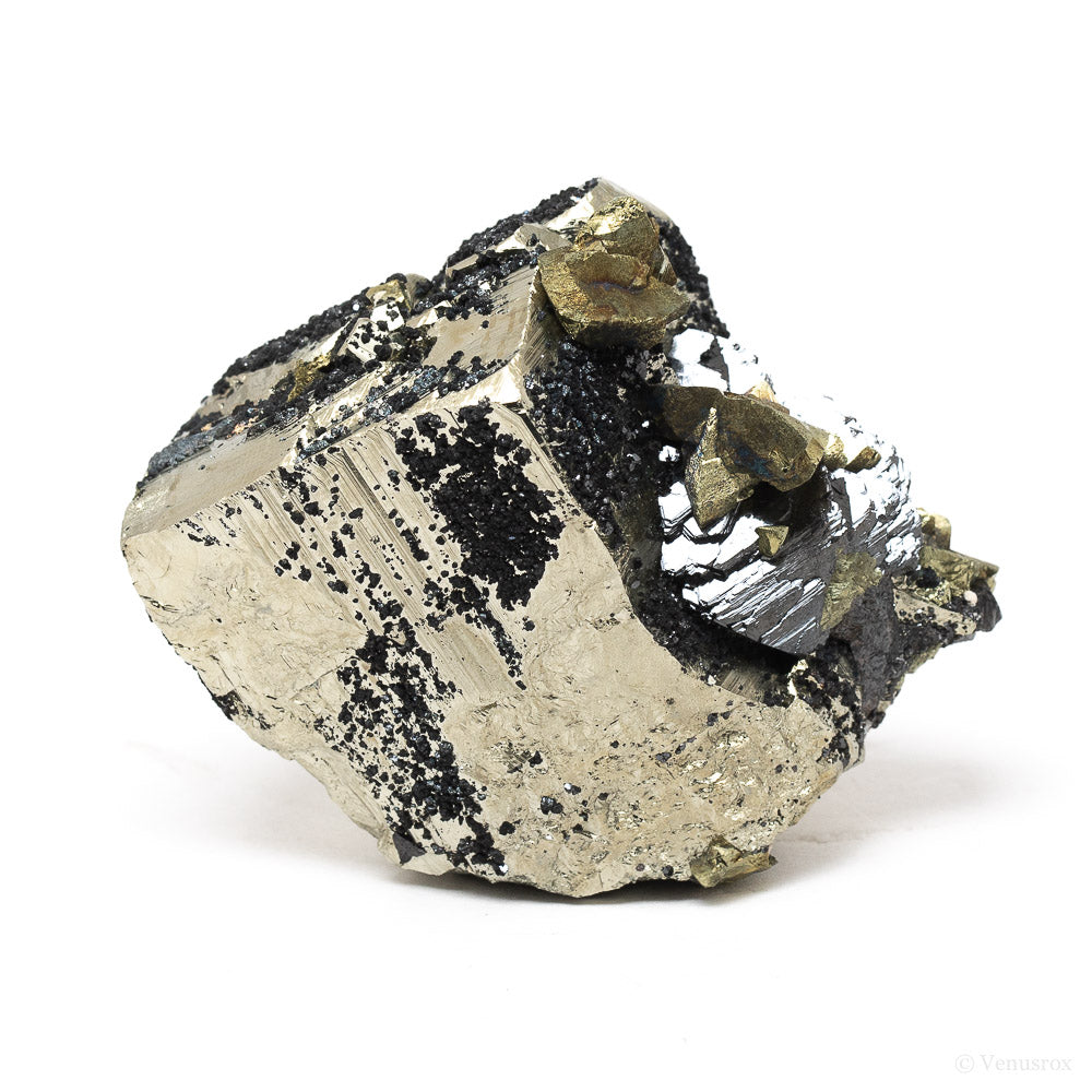 Pyrite with Sphalerite & Chalcopyrite Natural Cluster from the Huanzala Mine, Huallanca District, Dos de Mayo Province, Huánuco Department, Peru | Venusrox