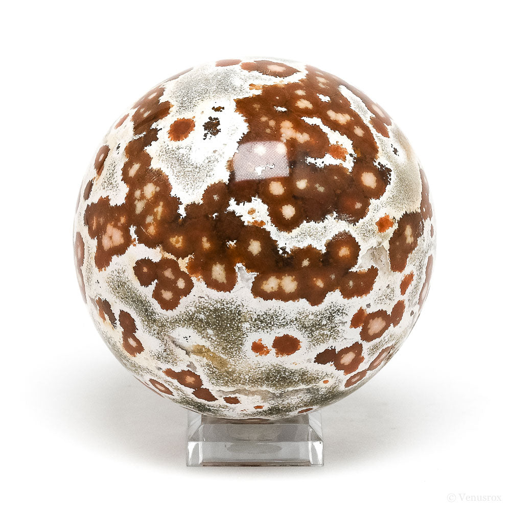 Ocean Jasper Part Polished/Part Natural Sphere from Madagascar | Venusrox