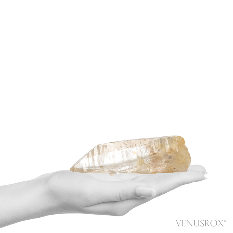 Golden Lemurian Quartz Part Polished/Part Natural Point from Brazil | Venusrox