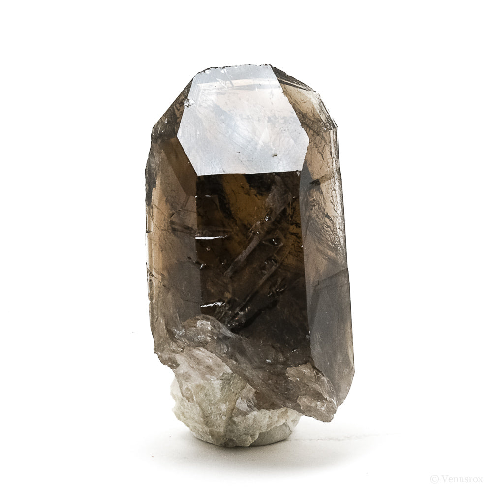 Smoky Quartz with Feldspar Natural Point from Mount Malosa, Zomba District, Malawi | Venusrox