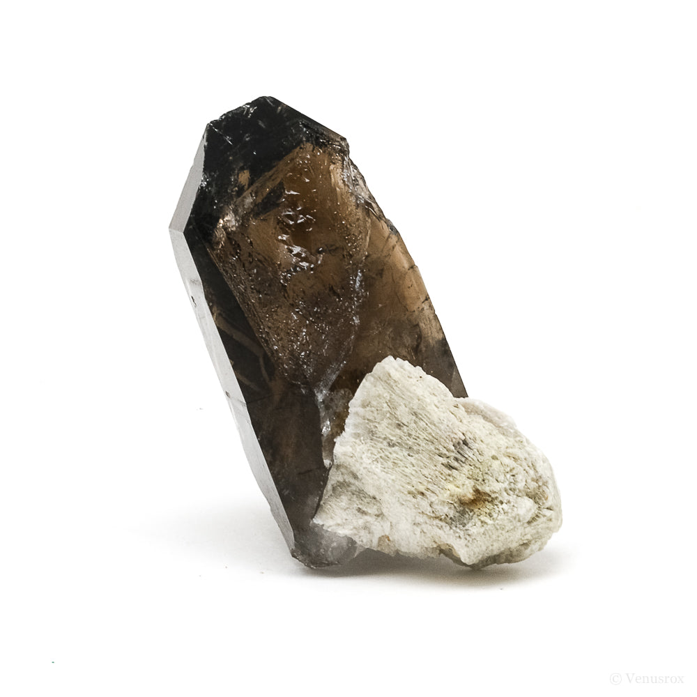 Smoky Quartz with Feldspar Natural Point from Mount Malosa, Zomba District, Malawi | Venusrox