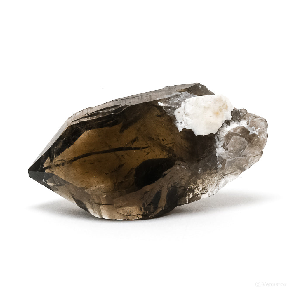 Smoky Quartz with Feldspar Natural Point from Mount Malosa, Zomba District, Malawi | Venusrox