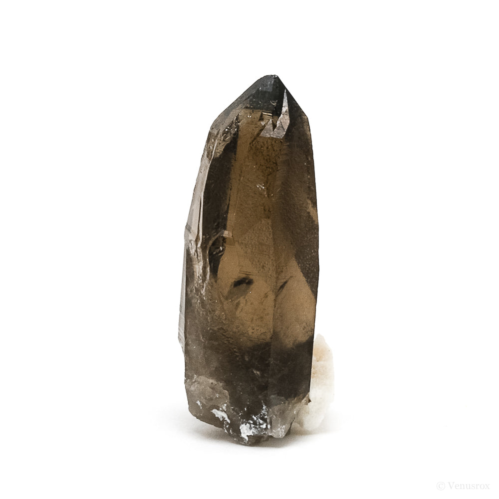 Smoky Quartz with Feldspar Natural Point from Mount Malosa, Zomba District, Malawi | Venusrox