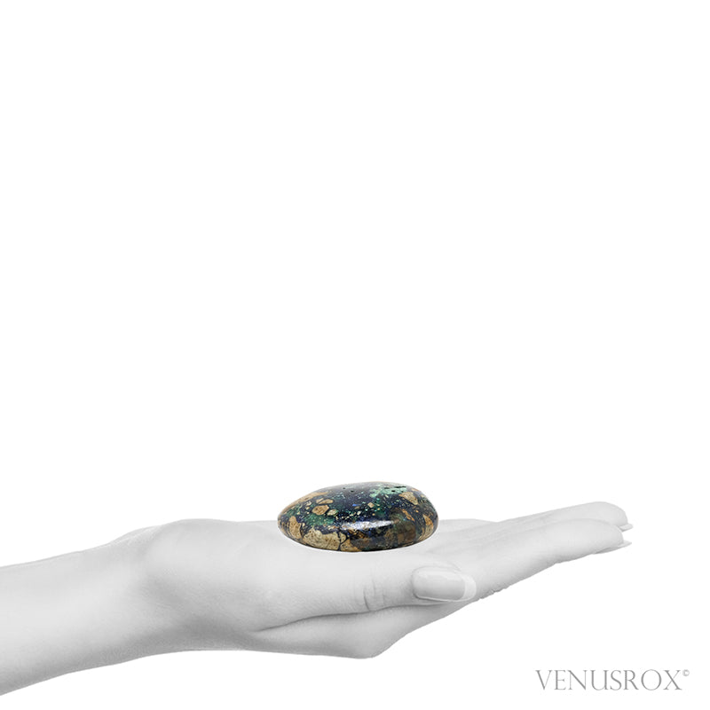 Azurite and Malachite in Matrix Polished Crystal from Huancavelica, Peru | Venusrox