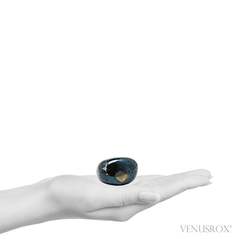 Covellite with Pyrite Polished Crystal from Peru | Venusrox