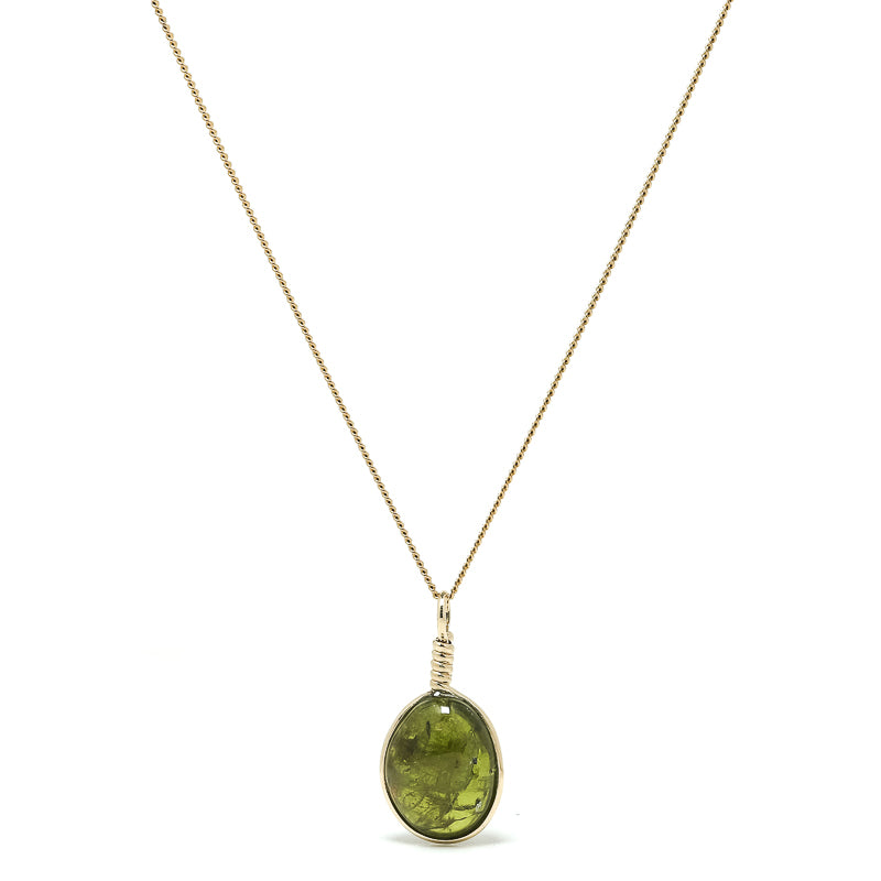 Peridot Polished Sphere Pendant from the Kaghan Valley, Pakistan | Venusrox