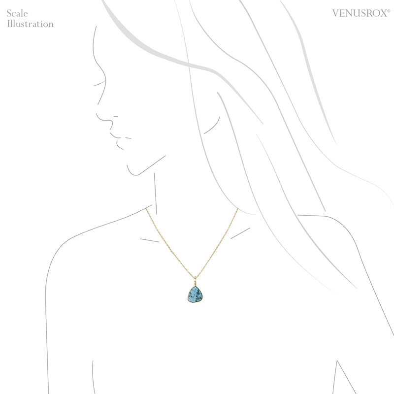 Indicolite (Blue Tourmaline) Polished Slice Pendant from Namibia | Venusrox