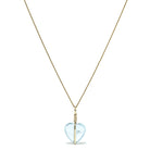 Aquamarine Polished Heart Pendant from Mozambique | Venusrox