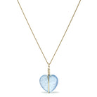 Aquamarine Polished Heart Pendant from Mozambique | Venusrox