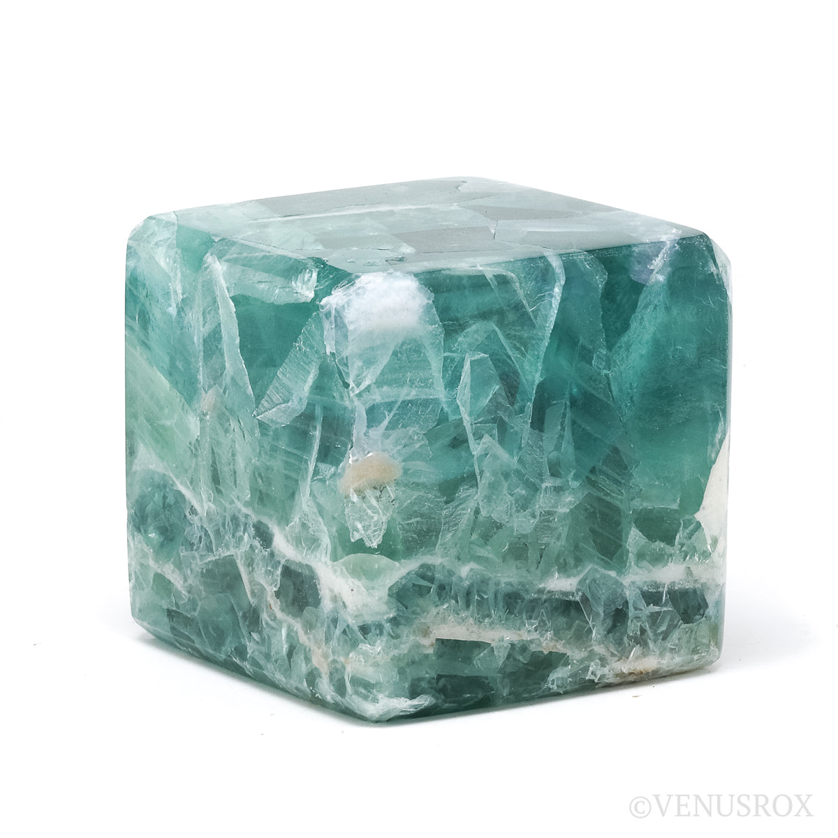 Fluorite Polished Cube from Mexico | Venusrox