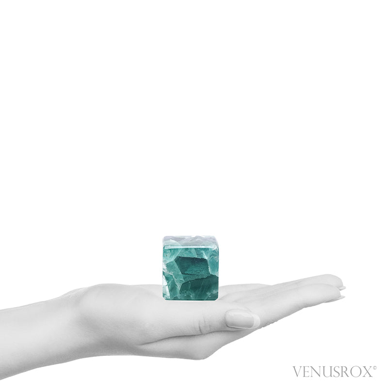 Fluorite Polished Cube from Mexico | Venusrox