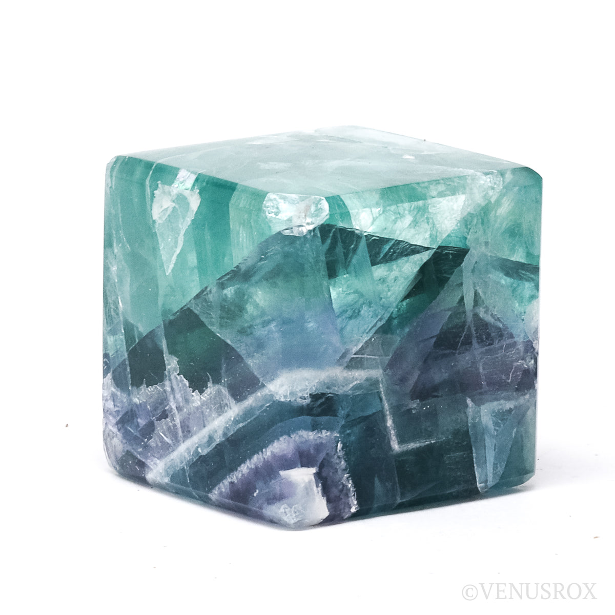 Fluorite Polished Cube from Mexico | Venusrox