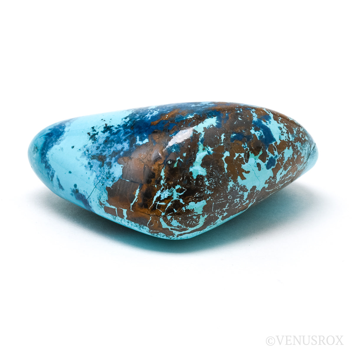 Chrysocolla with Shattuckite & Cuprite Polished Crystal from Namibia | Venusrox
