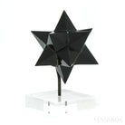 Black Obsidian Polished Star from Brazil mounted on a bespoke stand | Venusrox