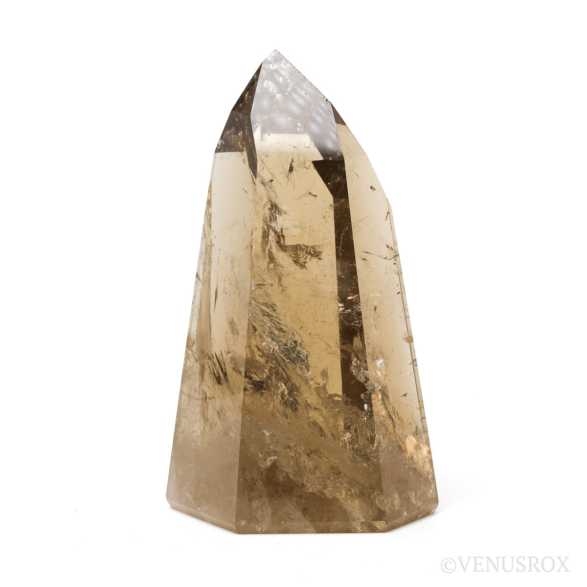 Naturally coloured Citrine Polished Point from Morro Redondo Mine, Coronel Murta, Minas Gerais, Brazil | Venusrox