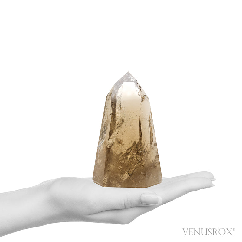 Naturally coloured Citrine Polished Point from Morro Redondo Mine, Coronel Murta, Minas Gerais, Brazil | Venusrox