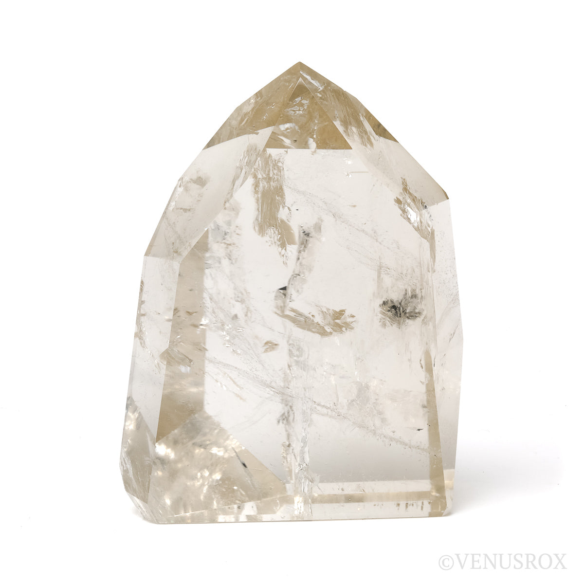 Naturally coloured Citrine Polished Point from Morro Redondo Mine, Coronel Murta, Minas Gerais, Brazil | Venusrox
