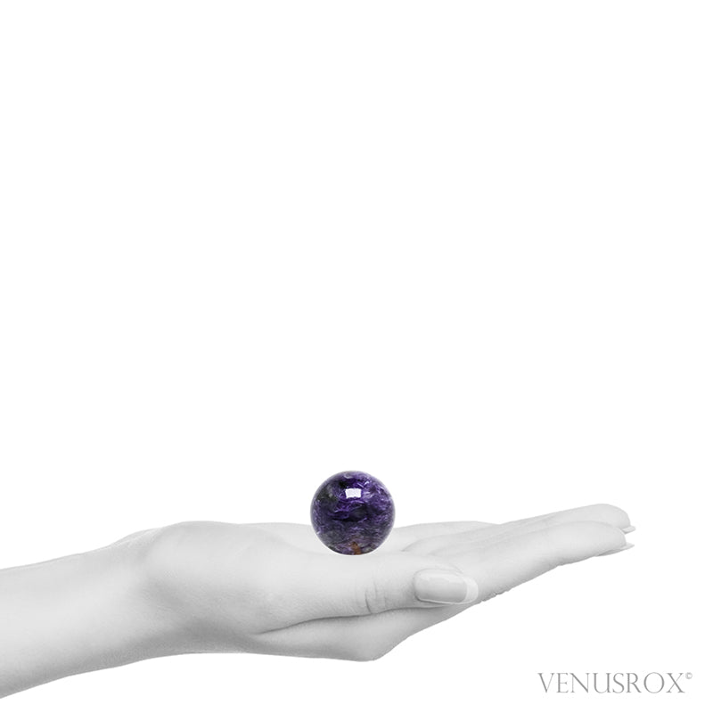 Charoite with Aegirine Polished Sphere from Sakha Republic, Siberia, Russia | Venusrox
