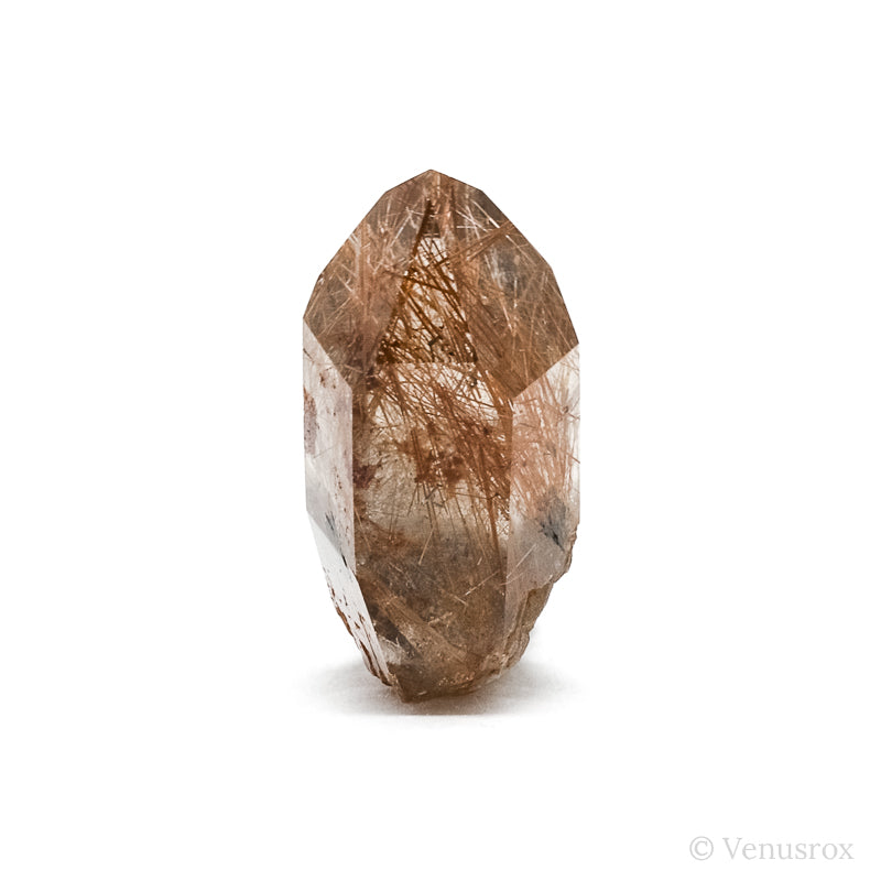 Copper Rutilated Quartz with Hematite Part Polished/Part Natural Point from Brazil | Venusrox