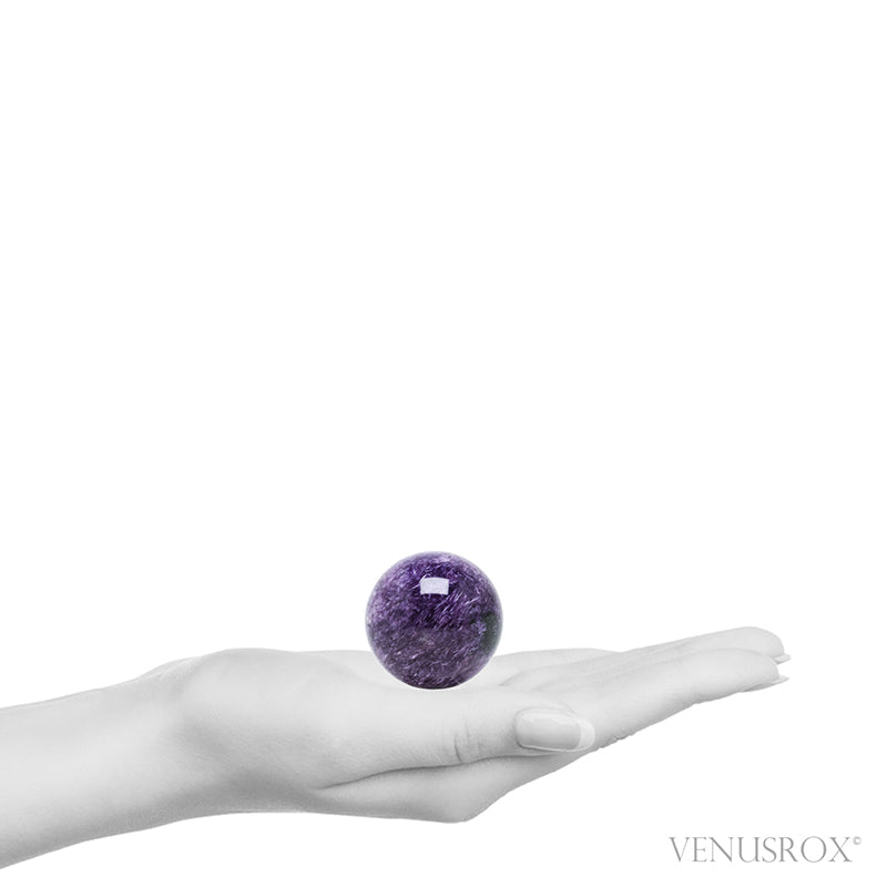 Charoite with Aegirine Polished Sphere from Sakha Republic, Siberia, Russia | Venusrox