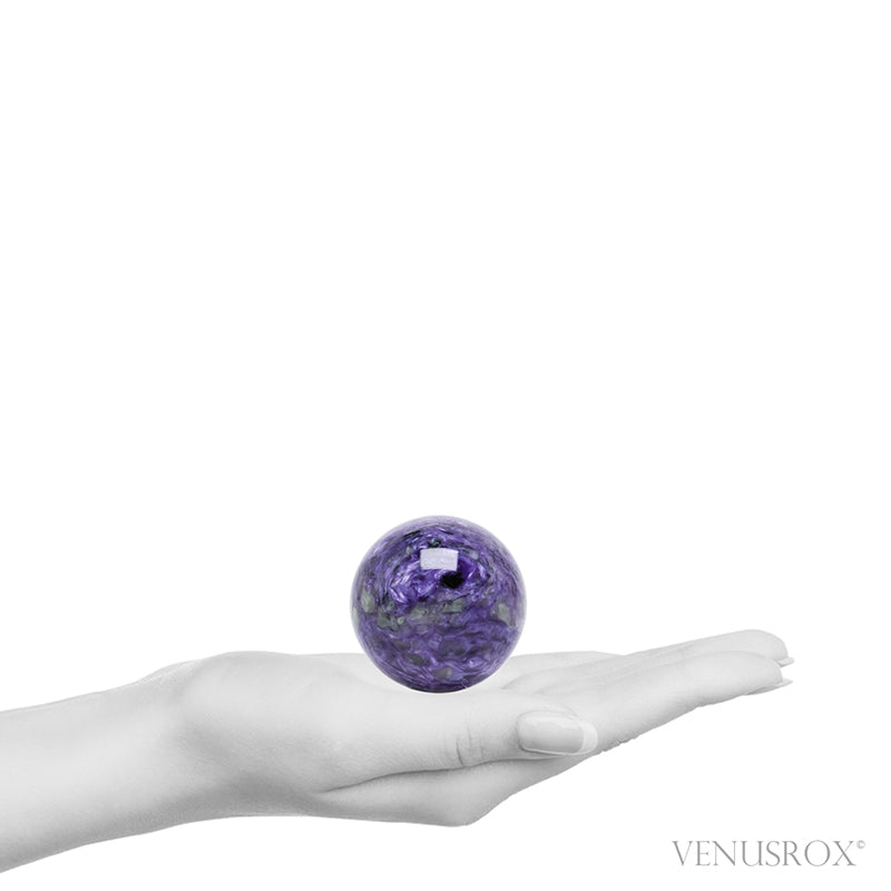 Charoite with Aegirine Polished Sphere from Sakha Republic, Siberia, Russia | Venusrox