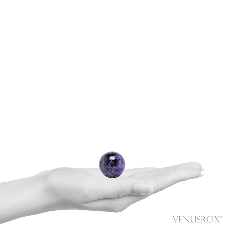 Charoite with Aegirine Polished Sphere from Sakha Republic, Siberia, Russia | Venusrox