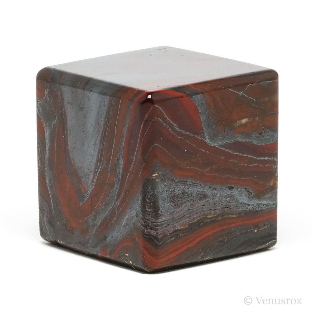 Red Jasper with Hematite & Tigers Eye Polished Cube from India | Venusrox