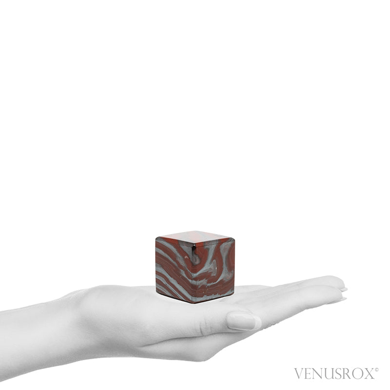 Red Jasper with Hematite Polished Cube from India | Venusrox
