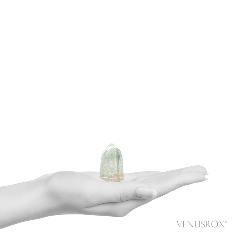 Chlorite Phantom Quartz Polished Point from Brazil | Venusrox