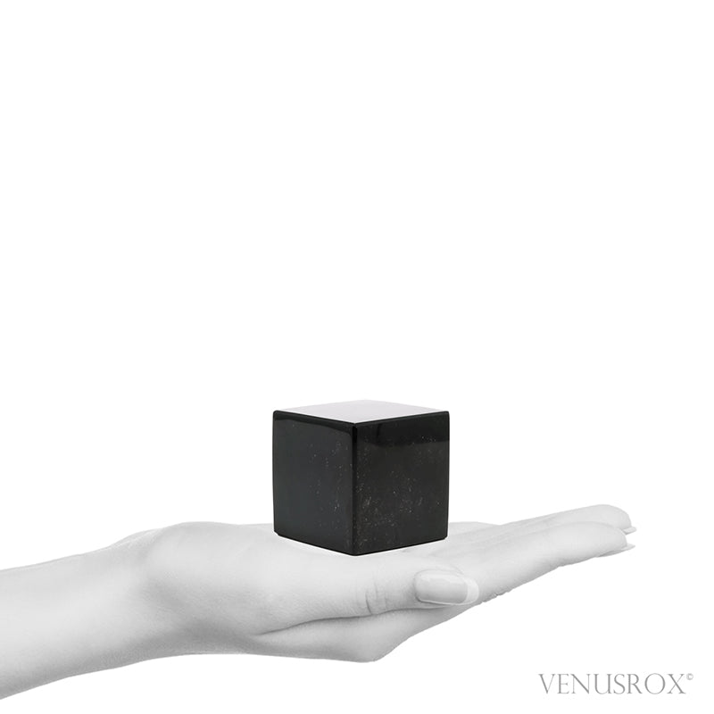 Black Obsidian Polished Cube from Mexico | Venusrox