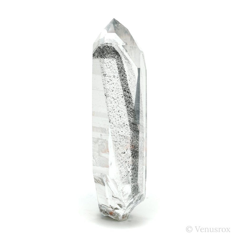 Black Phantom Lemurian Quartz Part Polished/Part Natural Point from Brazil | Venusrox