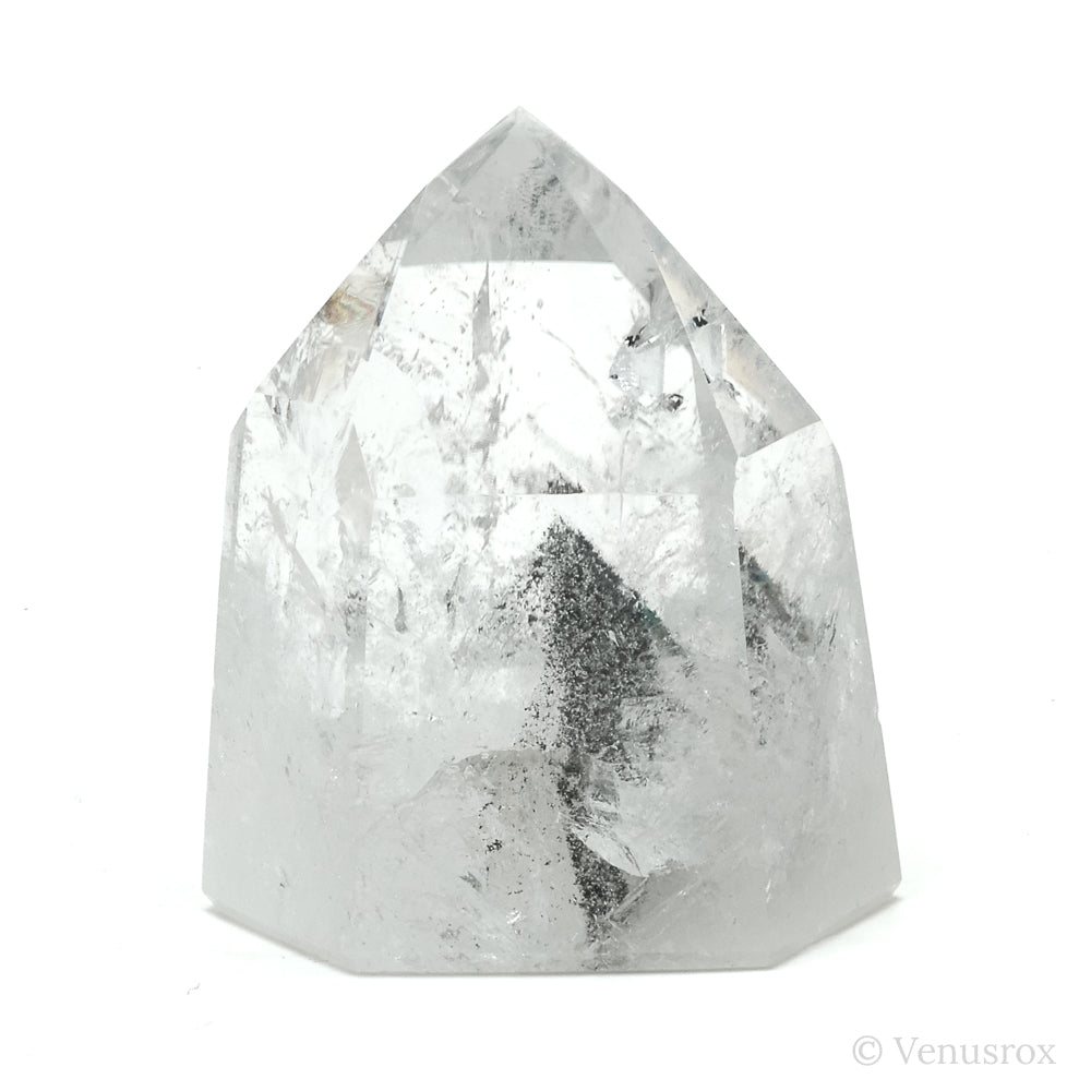 Black Phantom Quartz Polished Point from Brazil | Venusrox