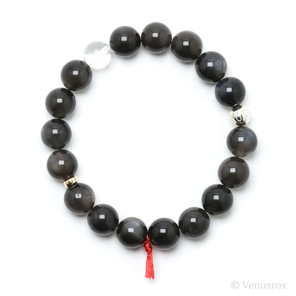 Black Moonstone Bead Bracelet from India | Venusrox