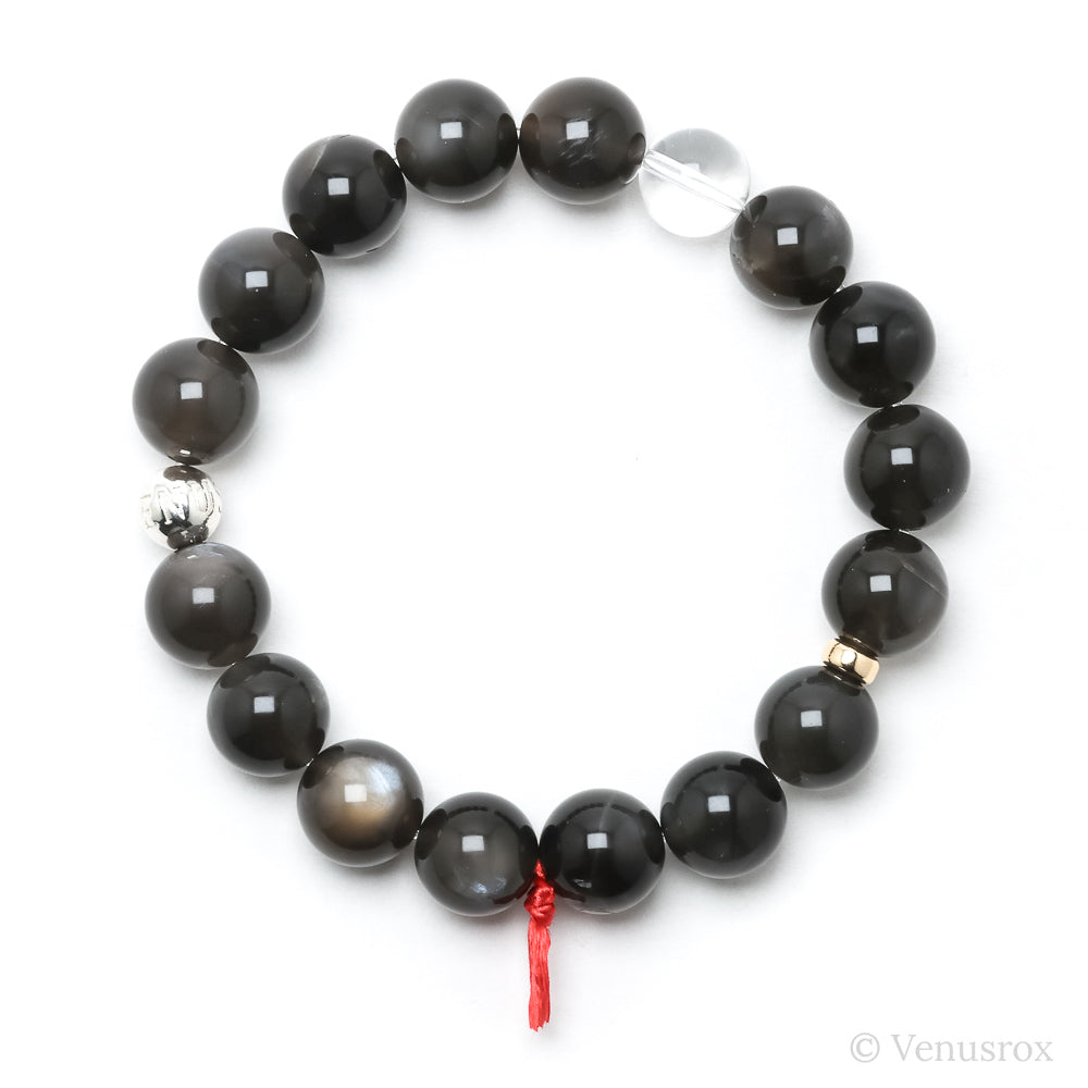 Black Moonstone Bead Bracelet from India | Venusrox