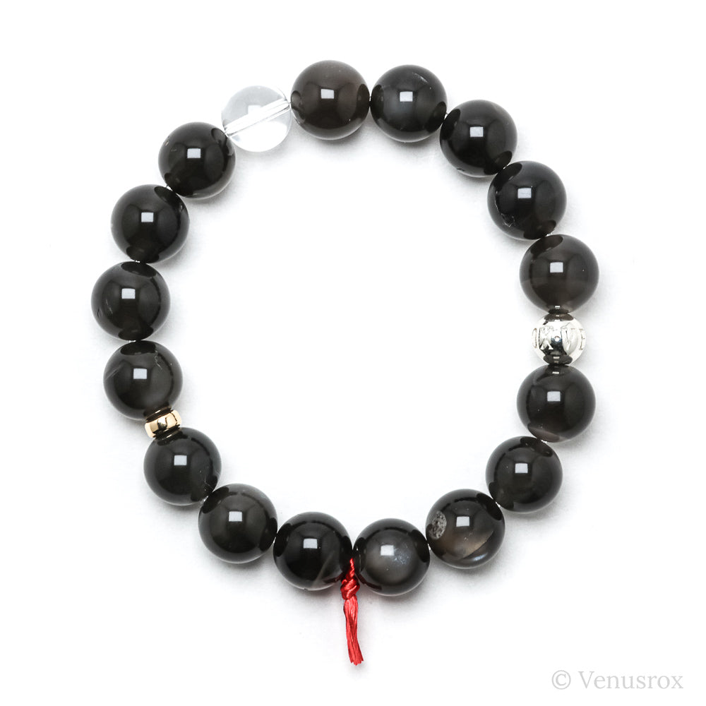 Black Moonstone Bead Bracelet from India | Venusrox