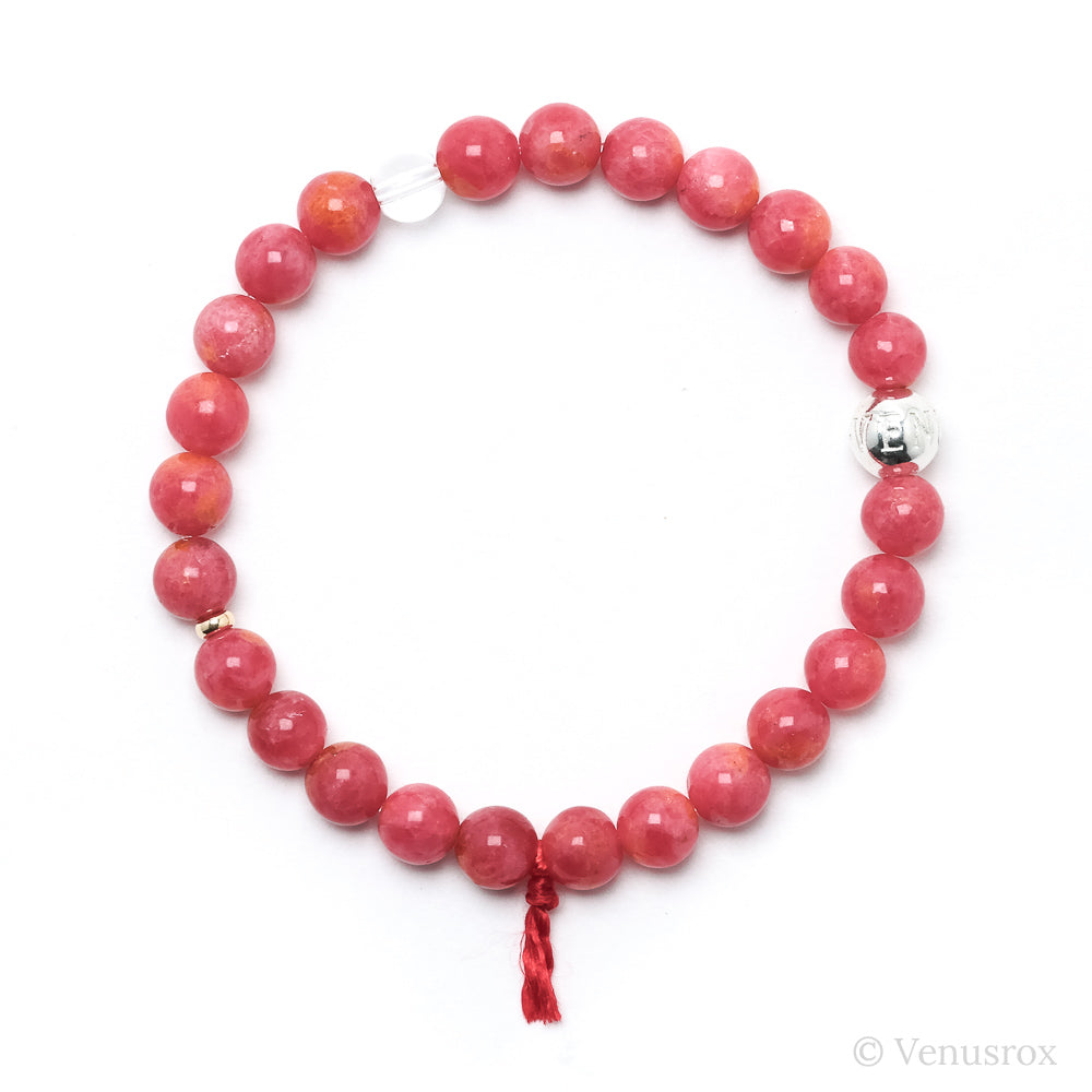 Rhodonite Bead Bracelet from Brazil | Venusrox