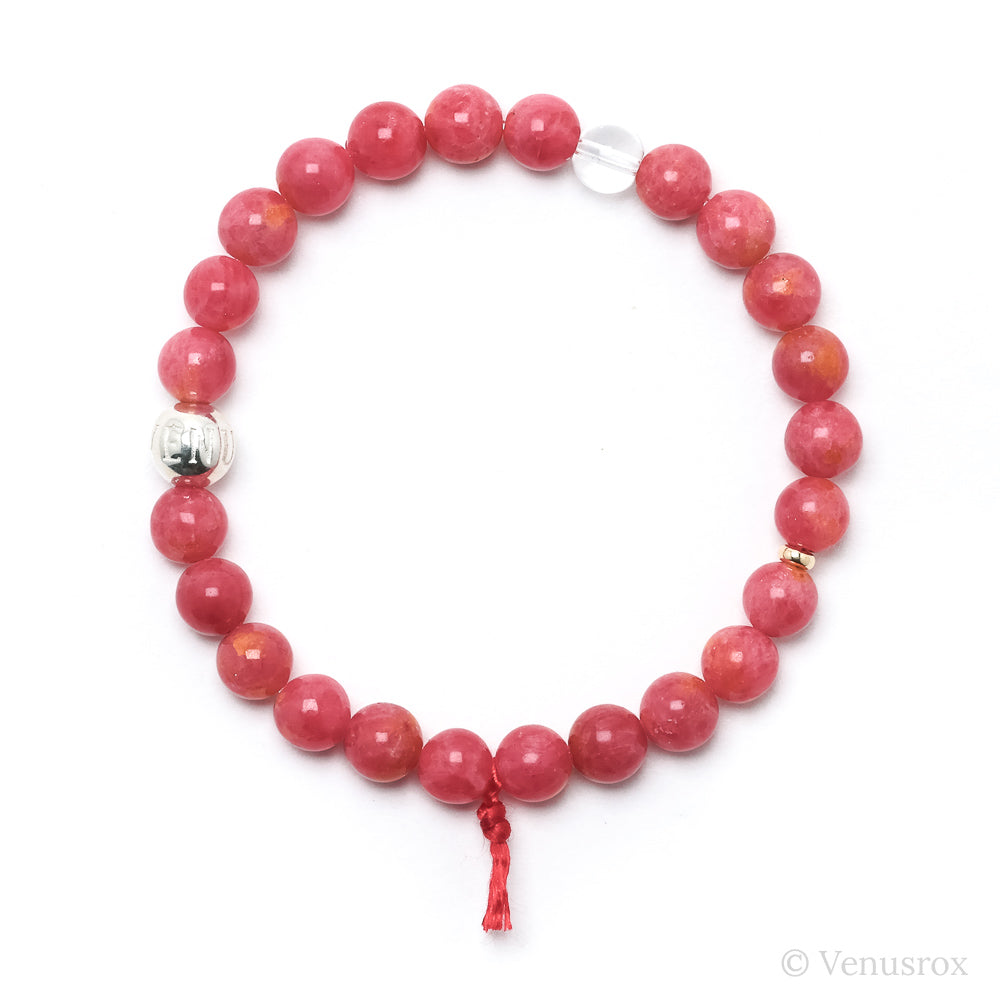 Rhodonite Bead Bracelet from Brazil | Venusrox