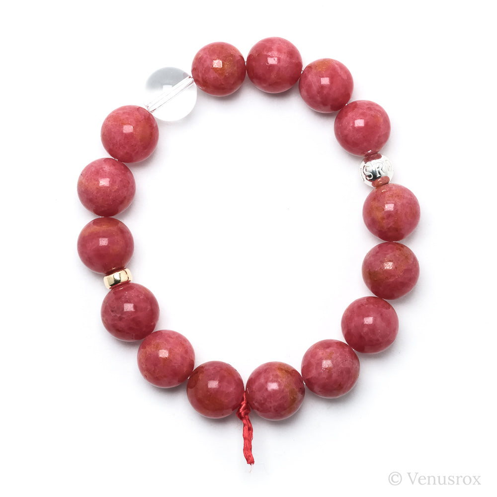 Rhodonite Bead Bracelet from Brazil | Venusrox