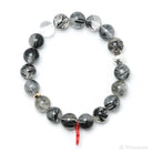 Tourmalinated Quartz Bead Bracelet from Brazil | Venusrox