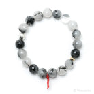 Tourmalinated Quartz Bead Bracelet from Brazil | Venusrox