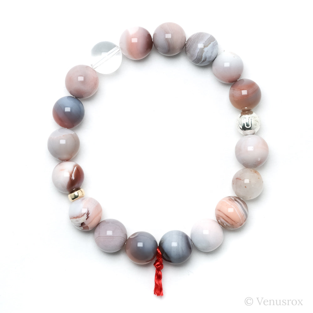 Pink Agate Bracelet from Botswana | Venusrox