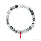 Tourmalinated Quartz Bead Bracelet from Brazil | Venusrox
