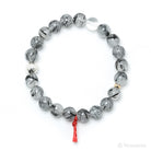 Tourmalinated Quartz Bead Bracelet from Brazil | Venusrox
