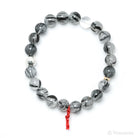 Tourmalinated Quartz Bead Bracelet from Brazil | Venusrox